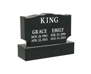 Angel and Cross Shape Granite Headstone