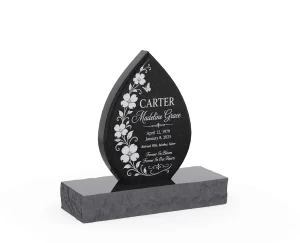 Oval Upright Granite Headstone