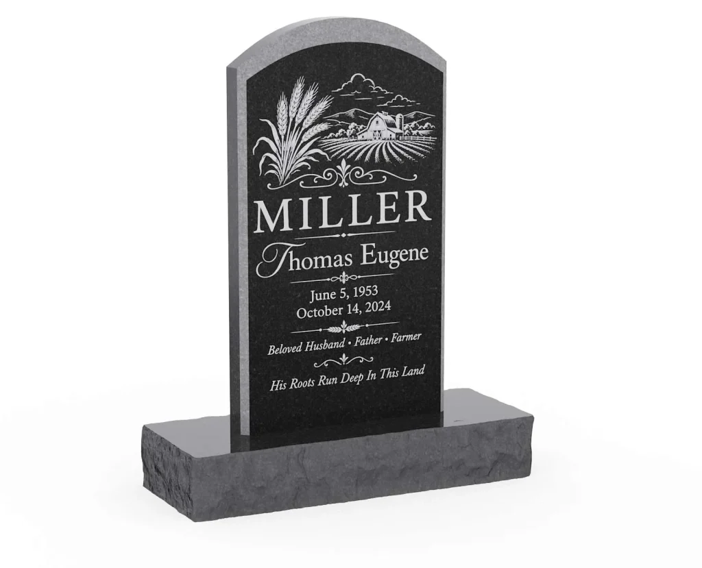 Arched Upright Headstone