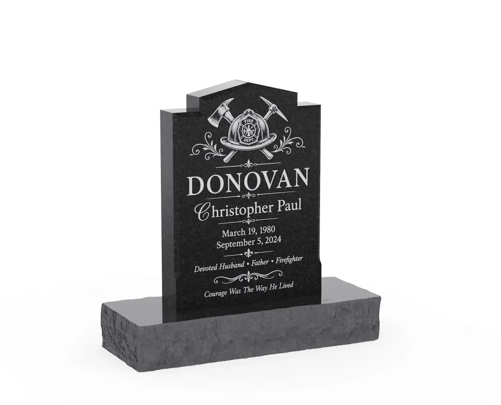Stèle à sommet ondulé