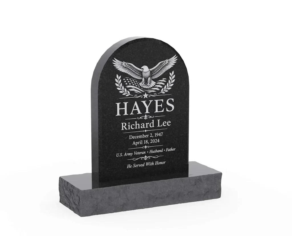 Arched Upright Headstone