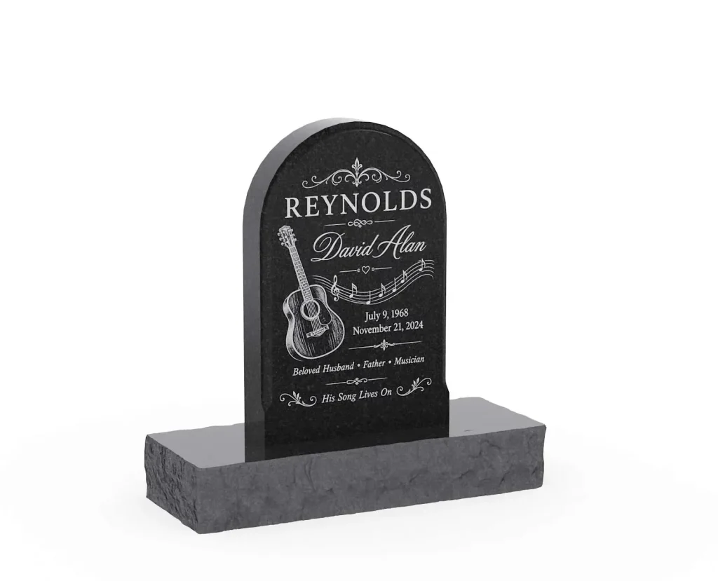 Arched Upright Headstone